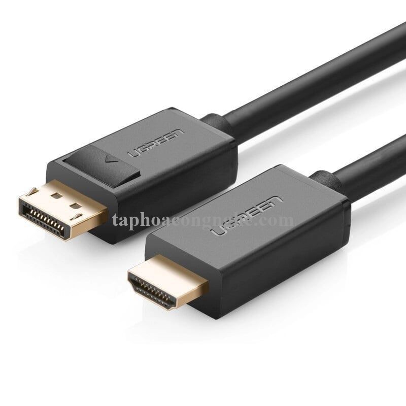 Ugreen 10203 3M Màu Đen Cáp chuyển đổi Displayport sang HDMI thuần đồng DP101 30010203